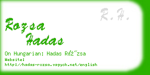 rozsa hadas business card